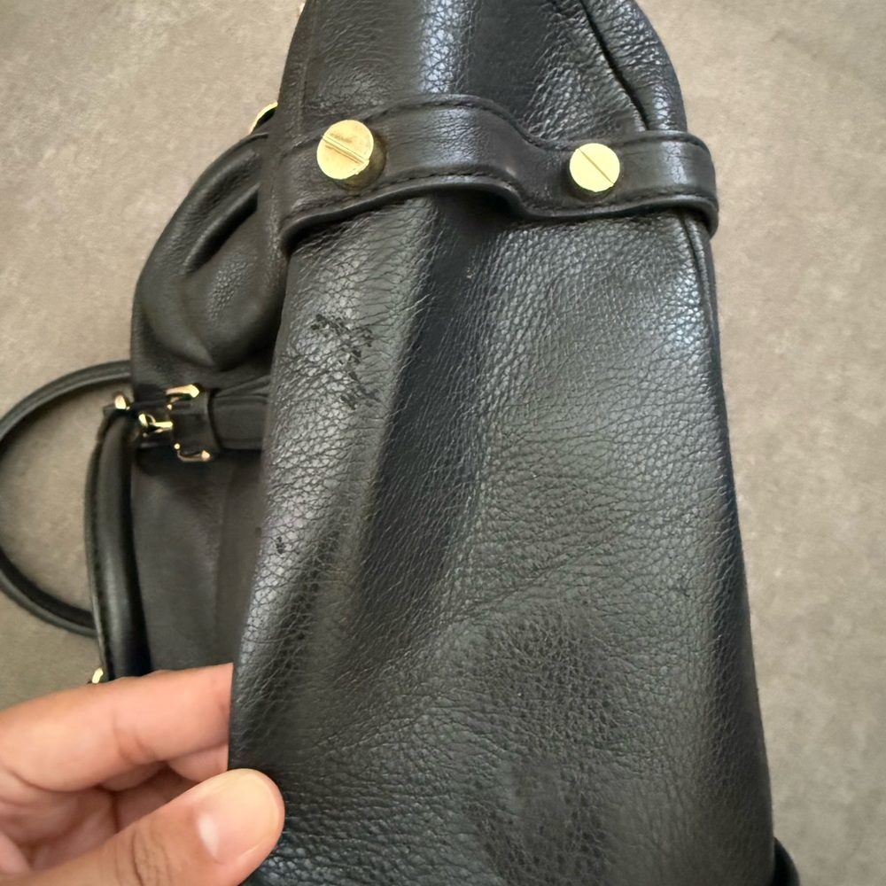 Michael Kors Black Satchel with Gold Accents - Picture 3 of 3